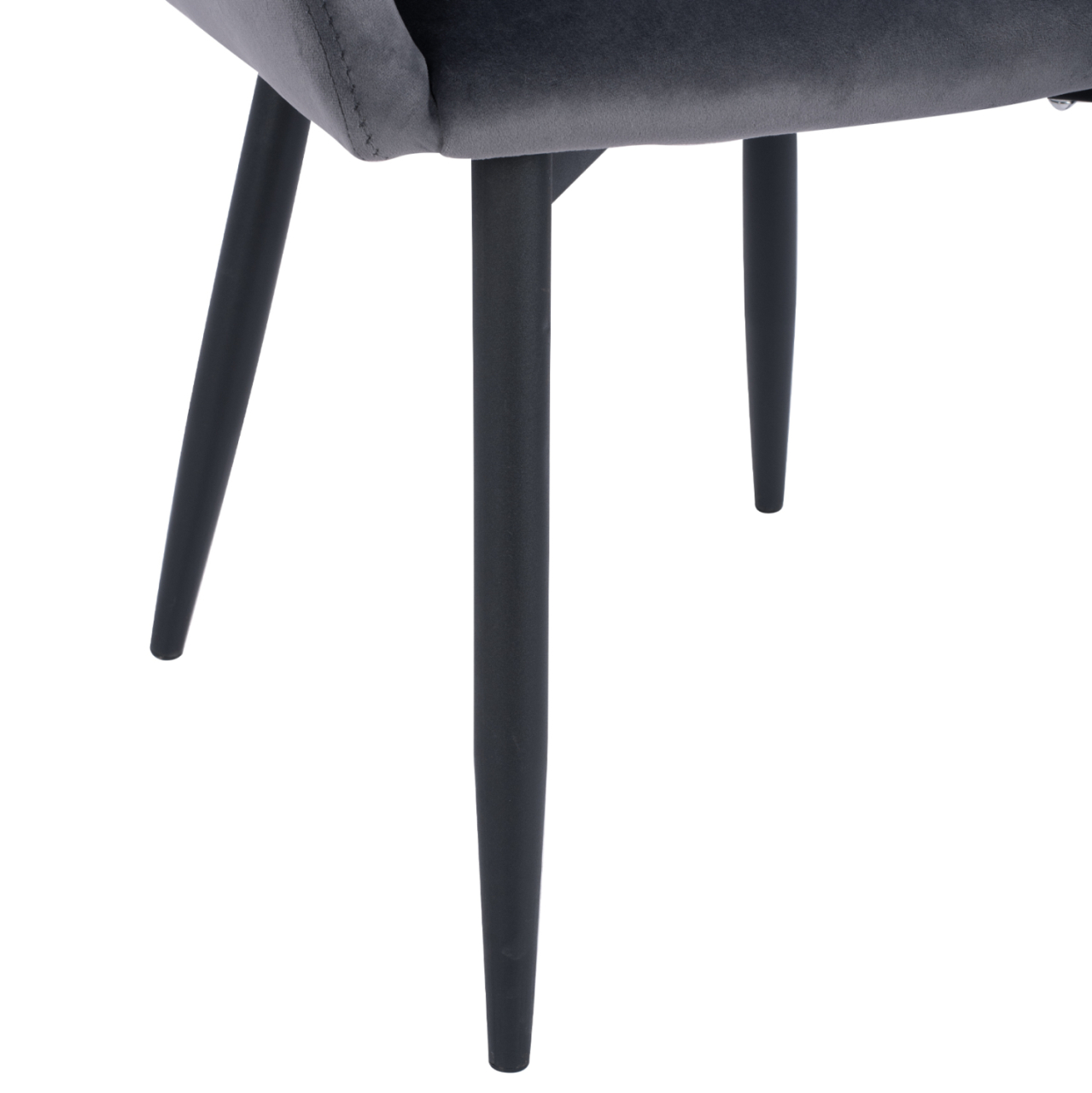 Armchair Bessie HM8699.01 Velvet Grey with metallic frame 60x62x80 cm. [10]
