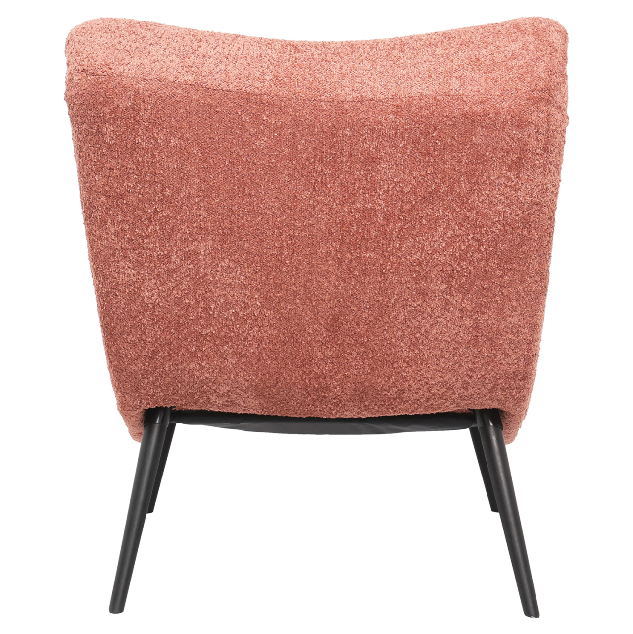 ARMCHAIR BRYM HM9605.02 PINK BOUCLE FABRIC-BLACK WOODEN LEGS 97x80x100Hcm. [4]