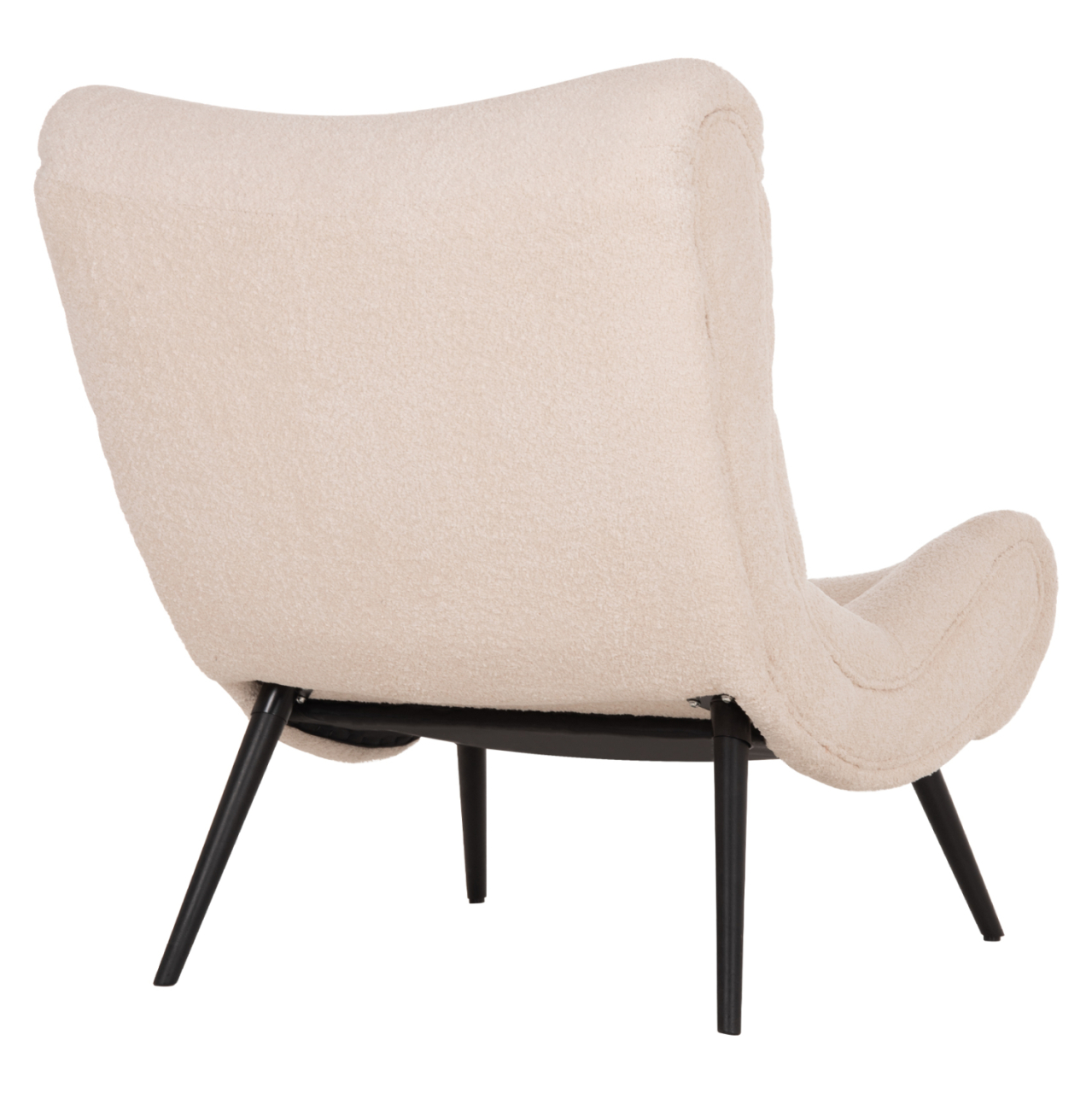 ARMCHAIR BRYM HM9605.06 ECRU BOUCLE FABRIC-BLACK WOODEN LEGS 97x80x100Hcm. [5]