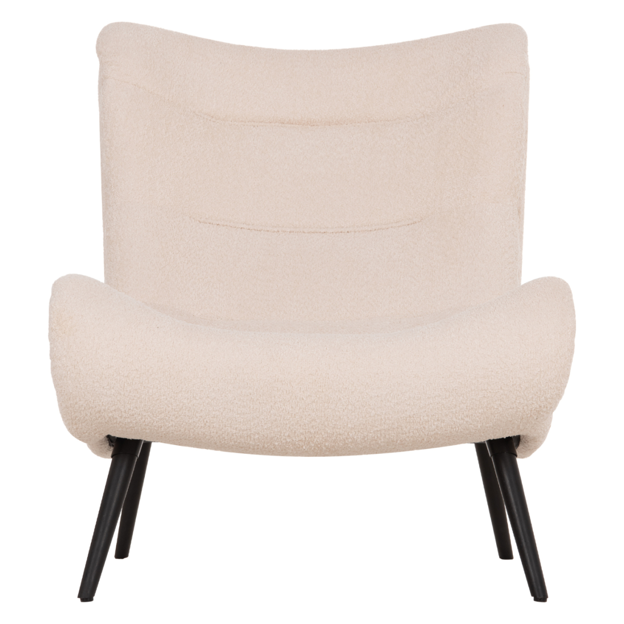 ARMCHAIR BRYM HM9605.06 ECRU BOUCLE FABRIC-BLACK WOODEN LEGS 97x80x100Hcm. [3]