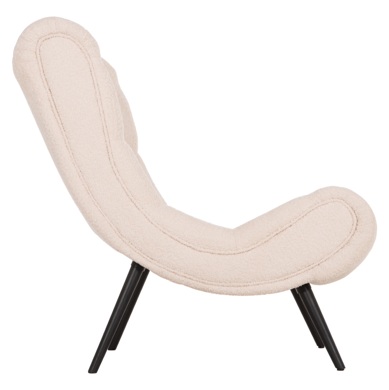 ARMCHAIR BRYM HM9605.06 ECRU BOUCLE FABRIC-BLACK WOODEN LEGS 97x80x100Hcm. [4]