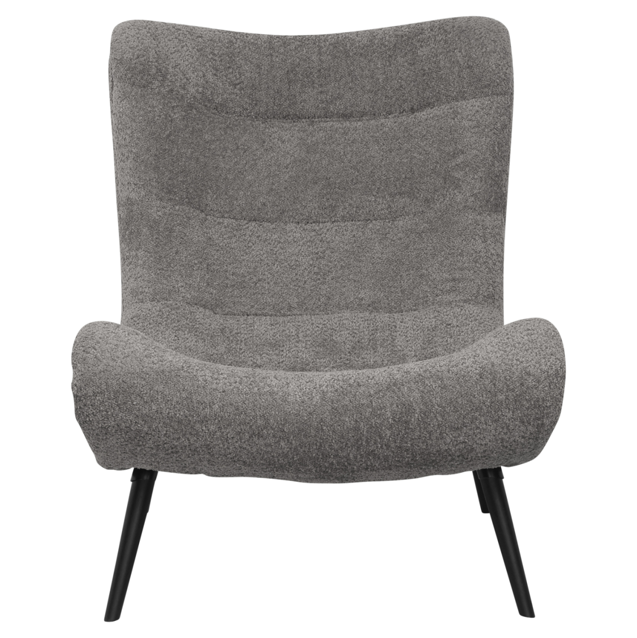 ARMCHAIR BRYM HM9605.11 GREY BOUCLE FABRIC-BLACK WOODEN LEGS 97x80x100Hcm. [2]
