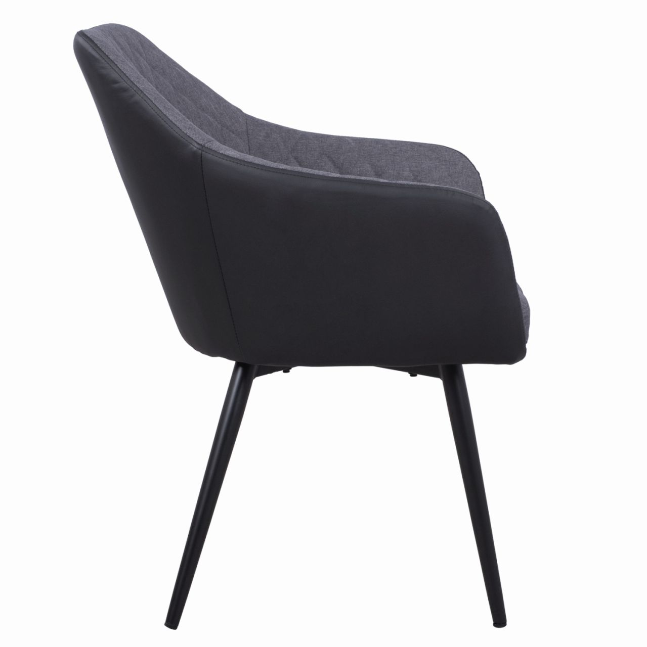 Armchair Charles HM8522.01 with fabric Dark Grey PU Black 57x63x83 cm [4]