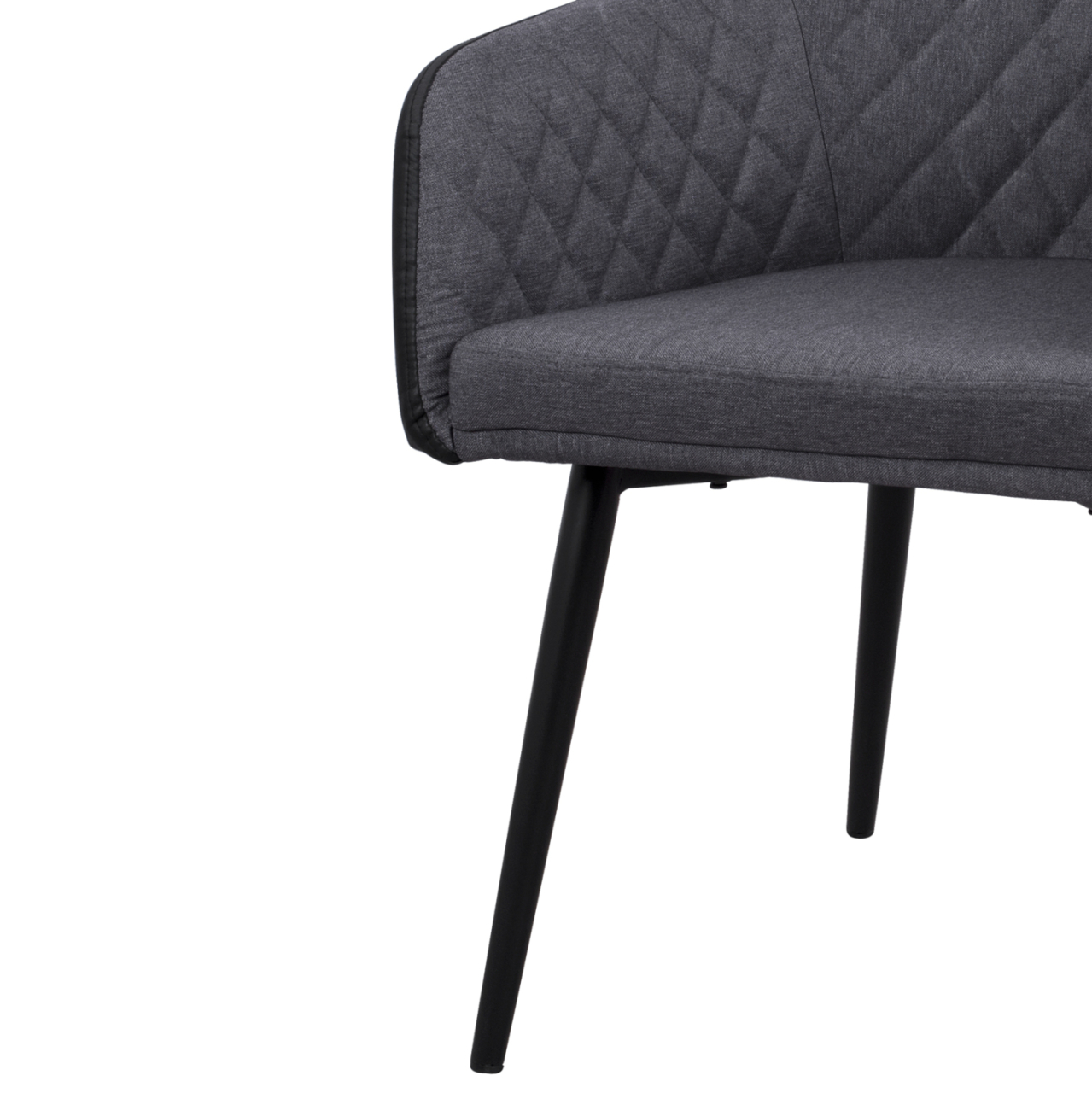 Armchair Charles HM8522.01 with fabric Dark Grey PU Black 57x63x83 cm [10]