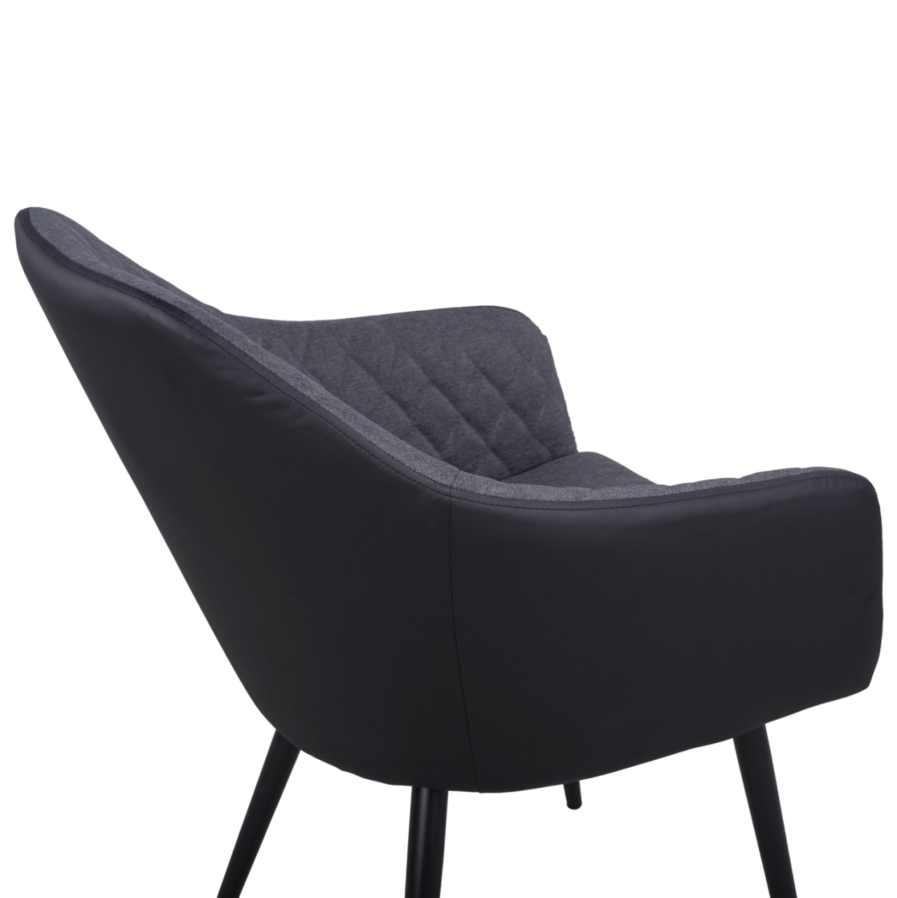 Armchair Charles HM8522.01 with fabric Dark Grey PU Black 57x63x83 cm [9]