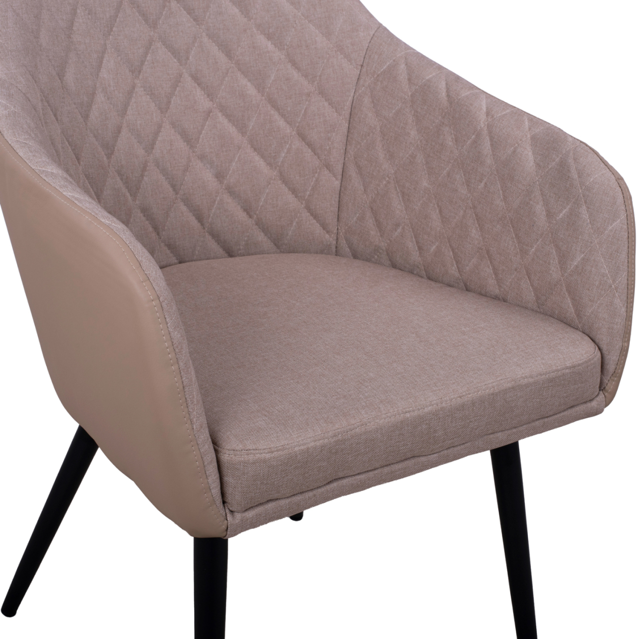 Armchair Charles HM8522.07 with fabric Beige and PU Beige 57x63x83 cm [8]