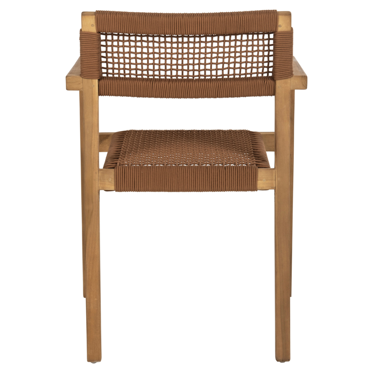 ARMCHAIR CHARLOTTE HM9637.01 TEAK WOOD and BROWN ROPE--B'RATED 59x54x83Hcm. [6]