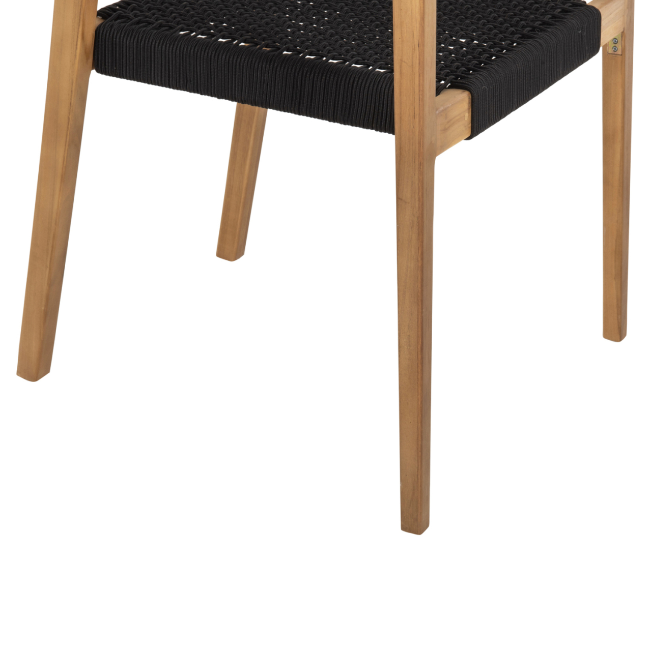 ARMCHAIR CHARLOTTE HM9637.02 TEAK WOOD and BLACK ROPE--B'RATED 59x54x83Hcm. [10]