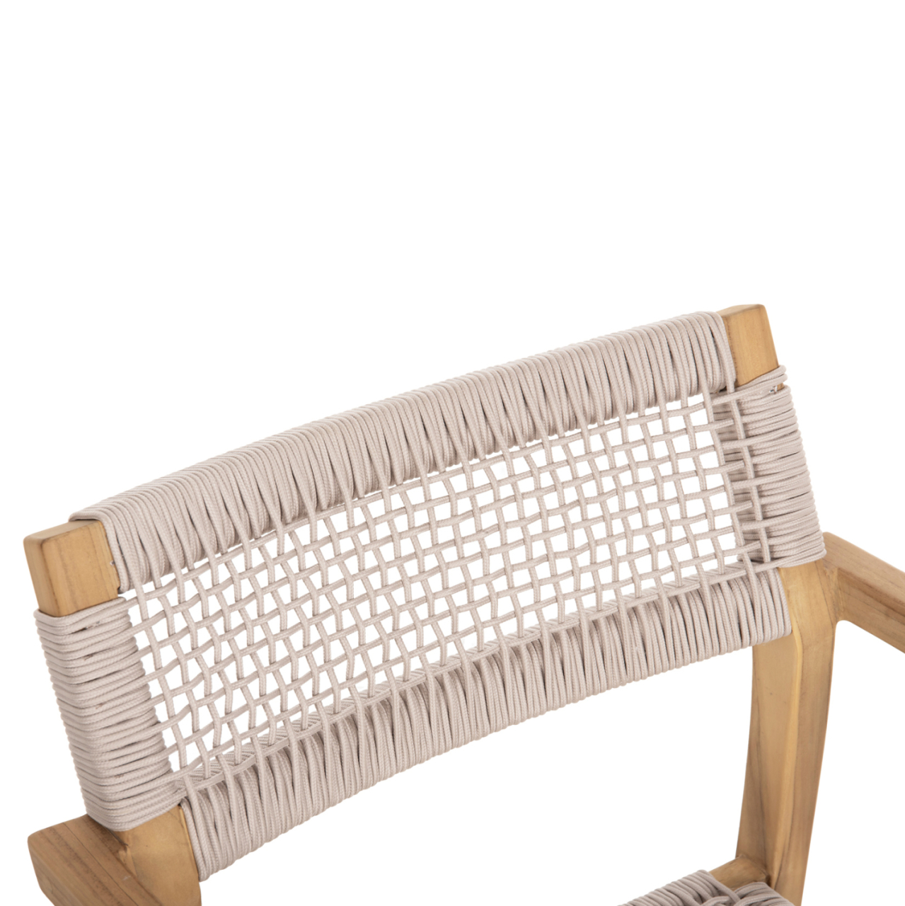 ARMCHAIR CHARLOTTE HM9637.07 TEAK WOOD and BEIGE ROPE--B'RATED 58x61x81Hcm. [7]
