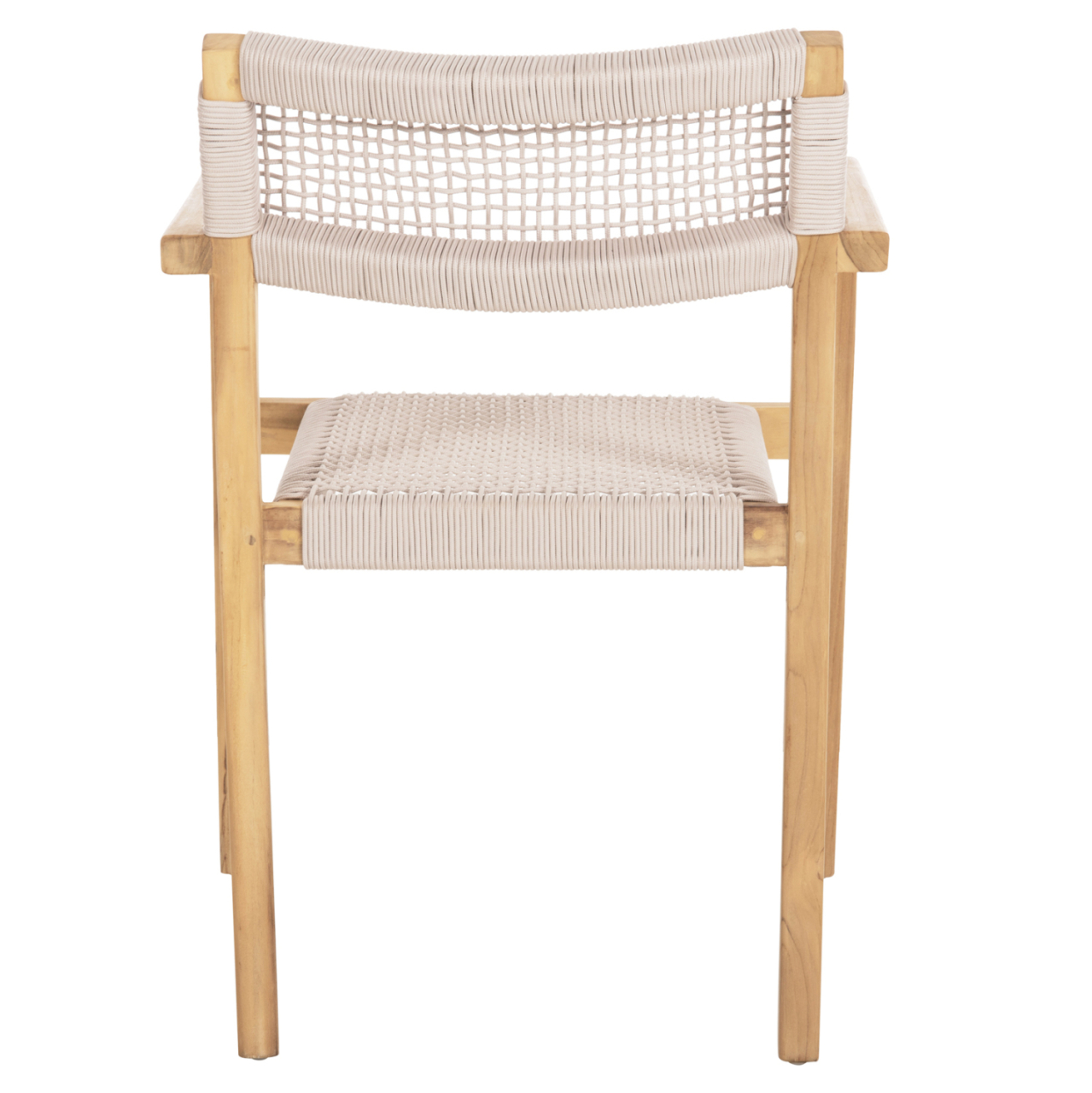 ARMCHAIR CHARLOTTE HM9637.07 TEAK WOOD and BEIGE ROPE--B'RATED 58x61x81Hcm. [6]