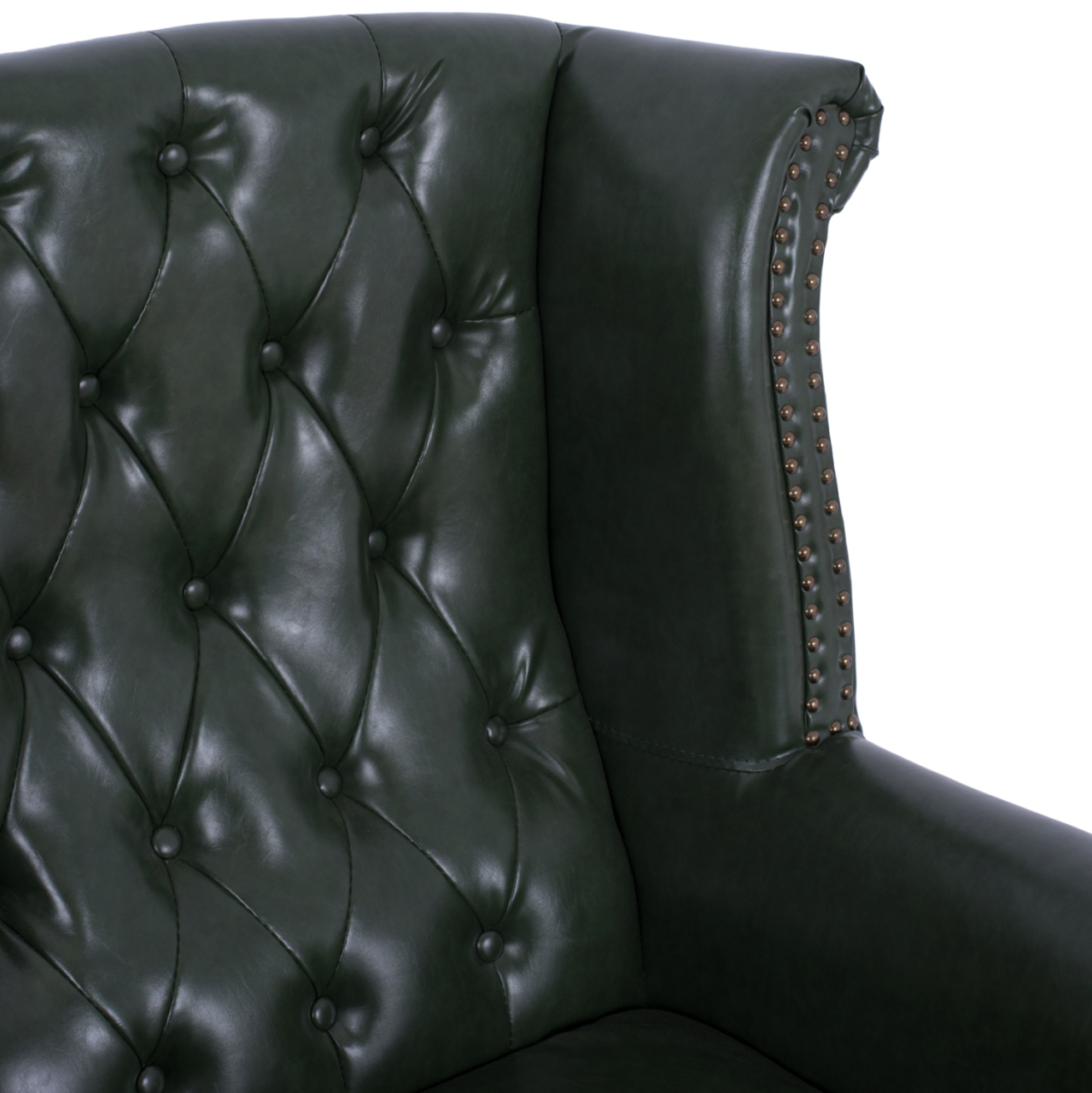 Armchair Chesterfield-type Polina, HM0053.08, Cypress Green PU 83x79x104 cm [7]