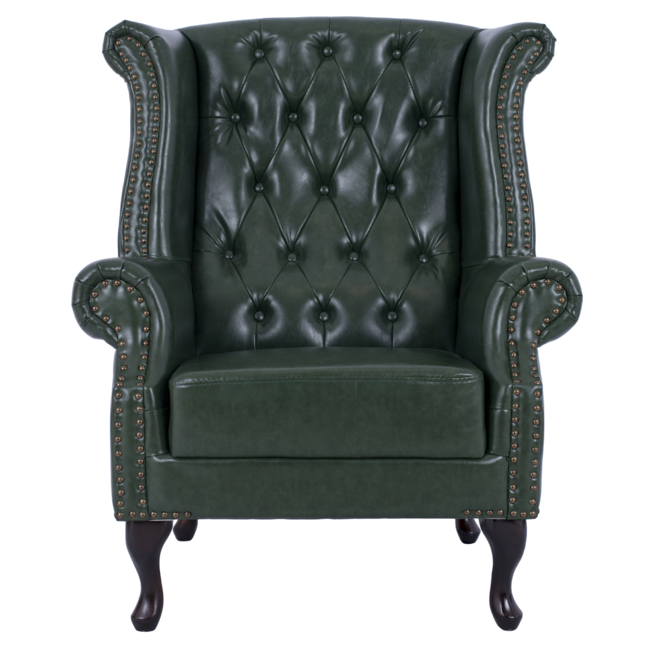 Armchair Chesterfield-type Polina, HM0053.08, Cypress Green PU 83x79x104 cm [3]