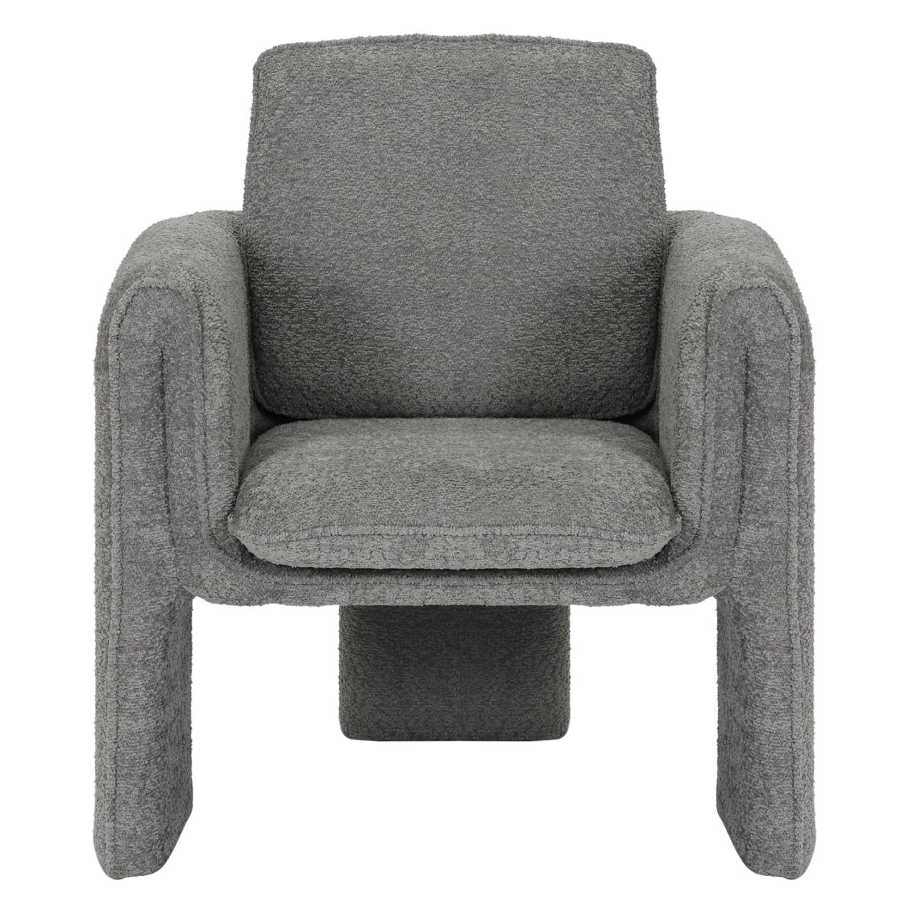 ARMCHAIR CRUSHER HM9681.01 GREY BOUCLE FABRIC-METAL FRAME 82x78x87Hcm. [3]