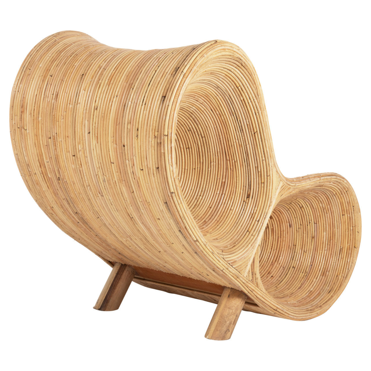 ARMCHAIR CURVY LOUNGE HM9645.01 RATTAN IN NATURAL COLOR 63x128x97Hcm. [5]
