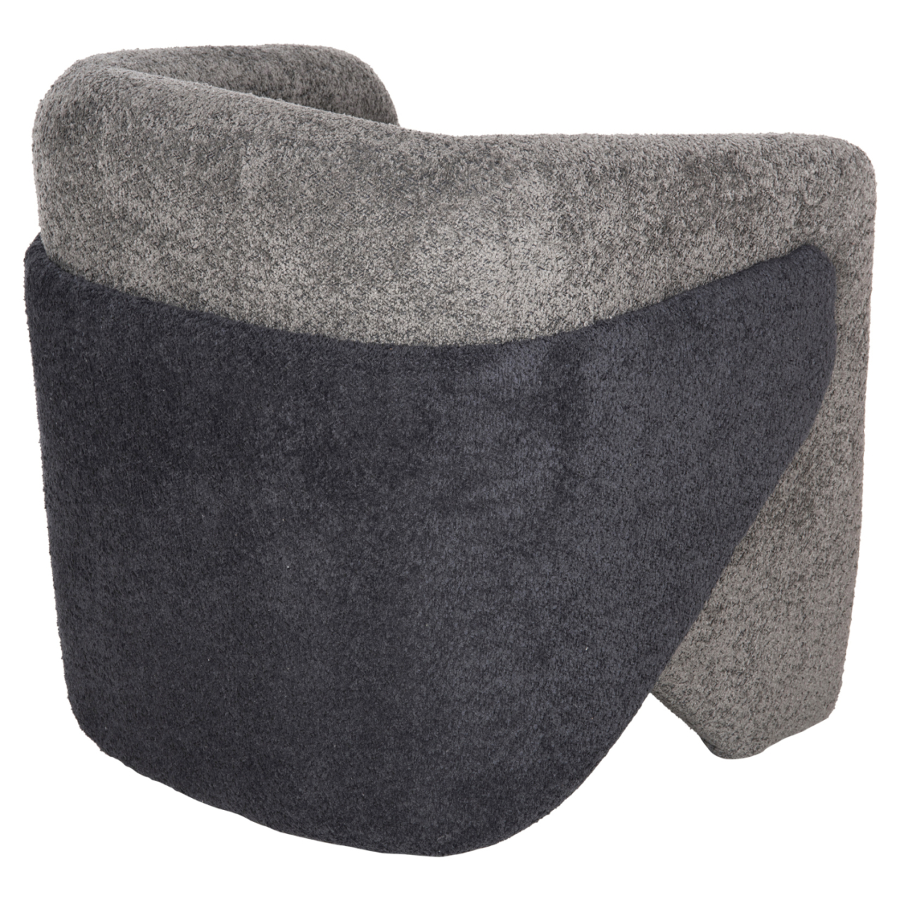ARMCHAIR DOPER HM9590.01 BOUCLE FABRIC GREY-ANTHRACITE BLUE 68x72x76Hcm. [5]