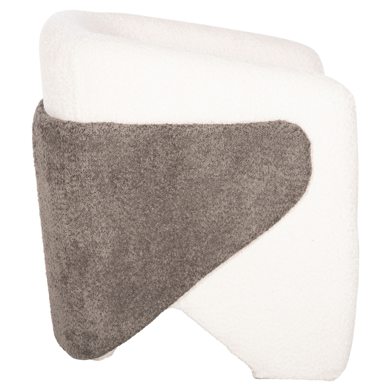 ARMCHAIR DOPER HM9590.06 BOUCLE FABRIC WHITE-GREY 68x72x76Hcm. [4]