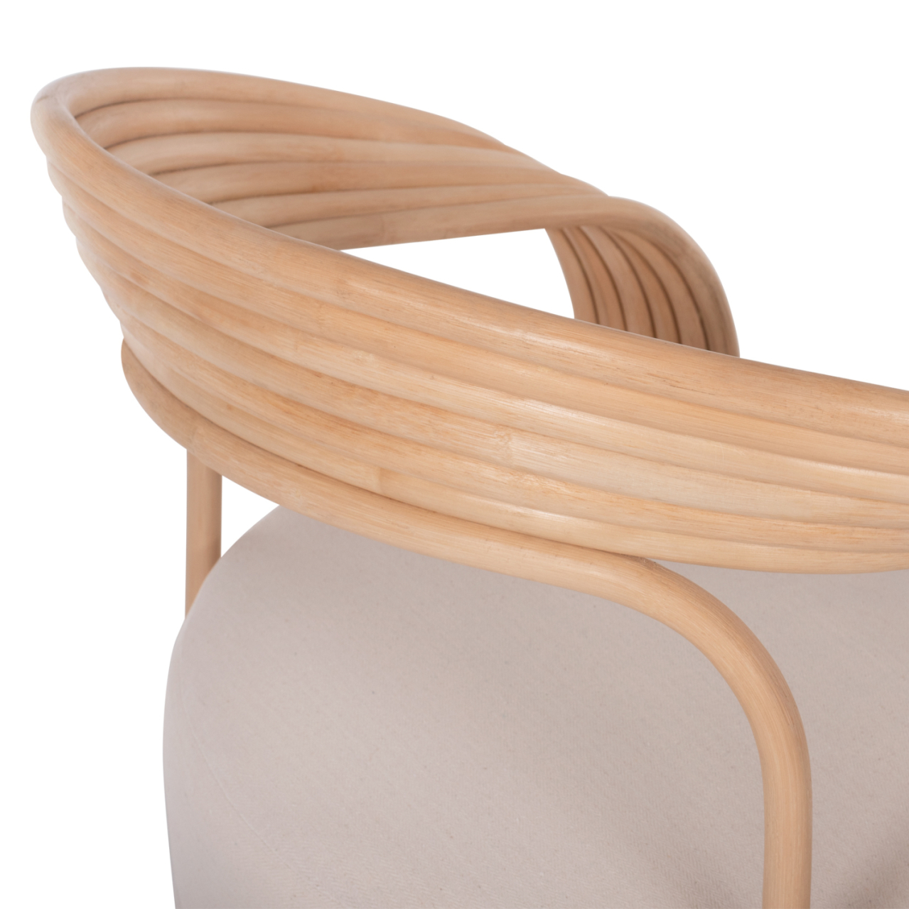 ARMCHAIR DUCHESS RATTAN WITH BIG ECRU CUSHION HM9478 81x59x70 cm. [9]