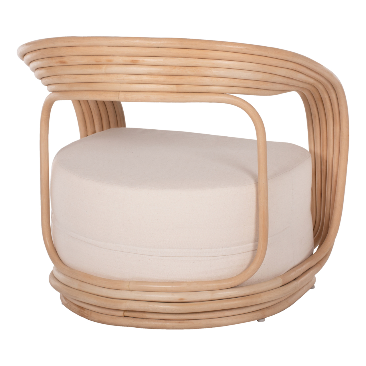 ARMCHAIR DUCHESS RATTAN WITH BIG ECRU CUSHION HM9478 81x59x70 cm. [5]