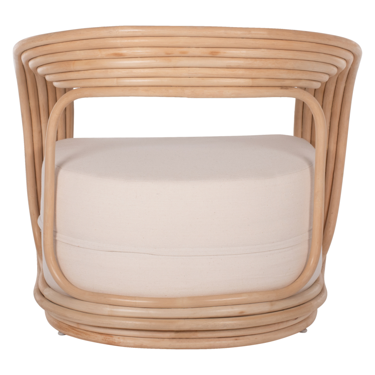 ARMCHAIR DUCHESS RATTAN WITH BIG ECRU CUSHION HM9478 81x59x70 cm. [6]