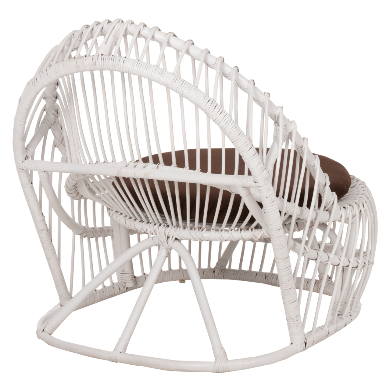ARMCHAIR ENTROPY HM9840.02 RATTAN IN WHITE-BROWN CUSHION 80x97x85Hcm. [5]