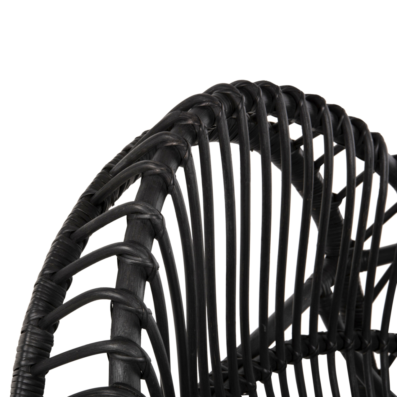 ARMCHAIR ENTROPY HM9840.03 NATURAL POLISHED RATTAN WITH CUSHION-BLACK 80x97x85Hcm. [9]