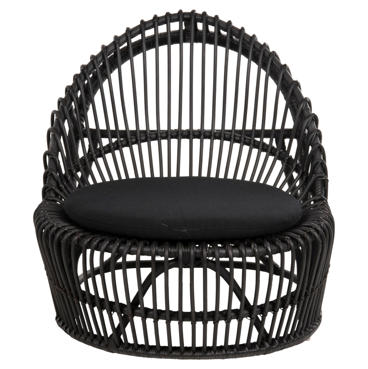 ARMCHAIR ENTROPY HM9840.03 NATURAL POLISHED RATTAN WITH CUSHION-BLACK 80x97x85Hcm. [3]
