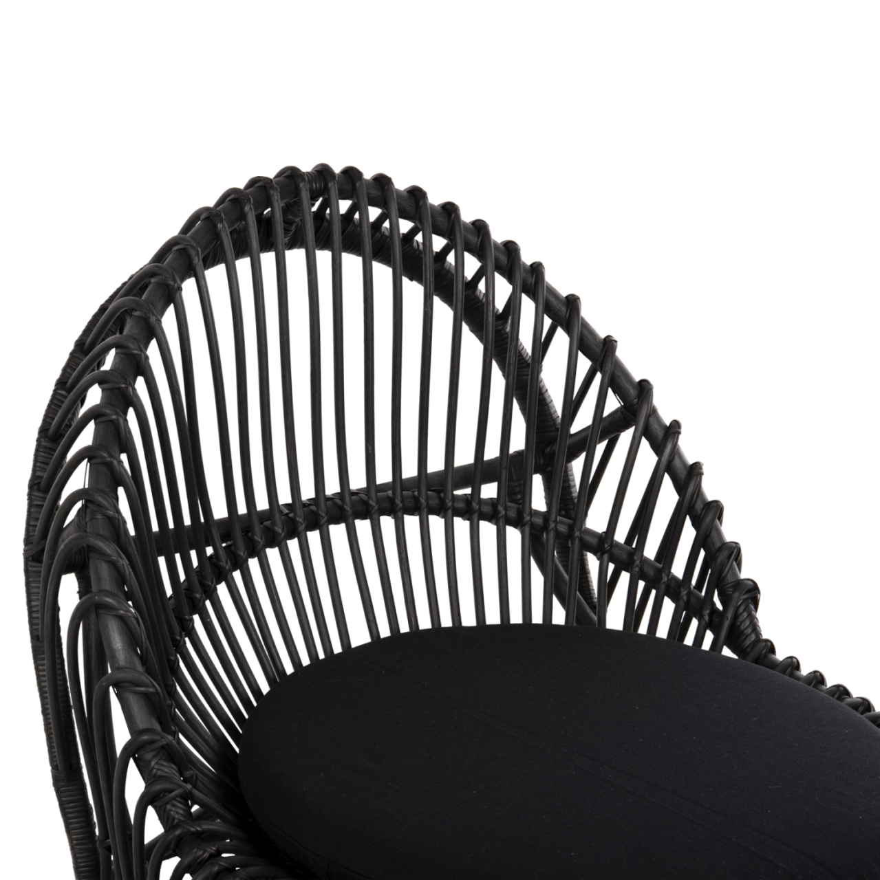 ARMCHAIR ENTROPY HM9840.03 NATURAL POLISHED RATTAN WITH CUSHION-BLACK 80x97x85Hcm. [7]