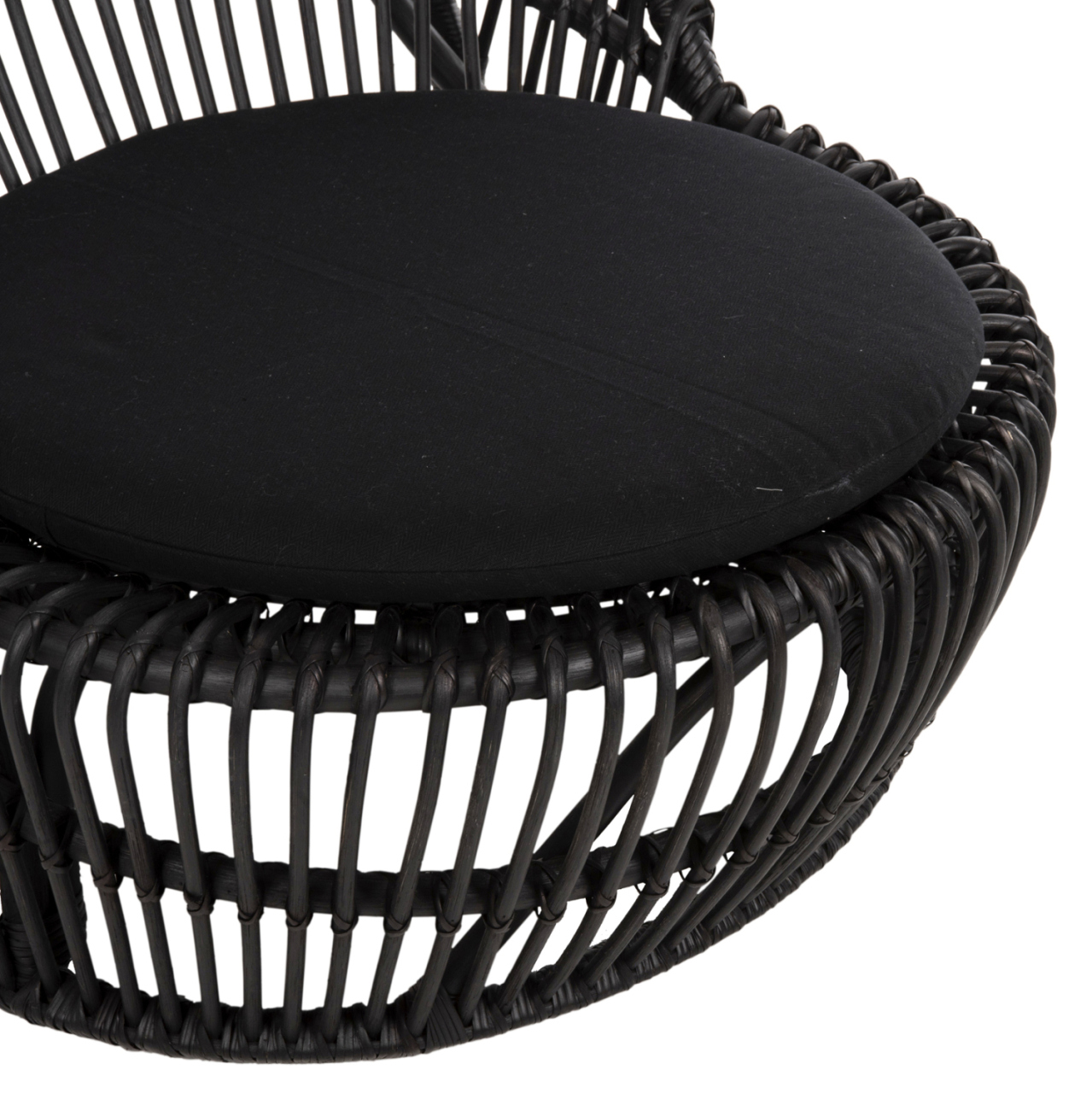 ARMCHAIR ENTROPY HM9840.03 NATURAL POLISHED RATTAN WITH CUSHION-BLACK 80x97x85Hcm. [8]