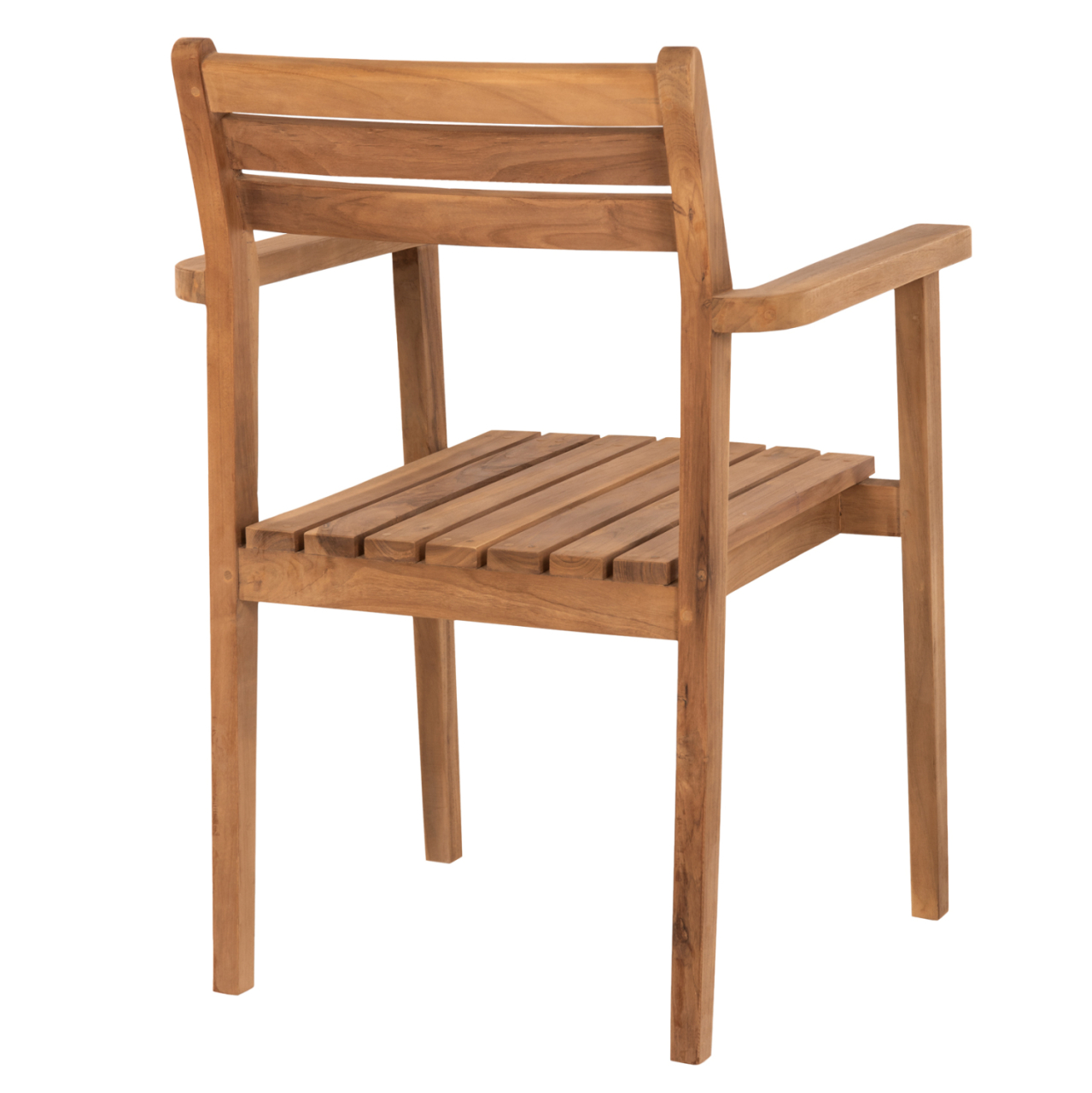 ARMCHAIR ERIETTA HM9534 TEAK WOOD IN NATURAL COLOR STACKABLE 60x54x87Hcm. [5]