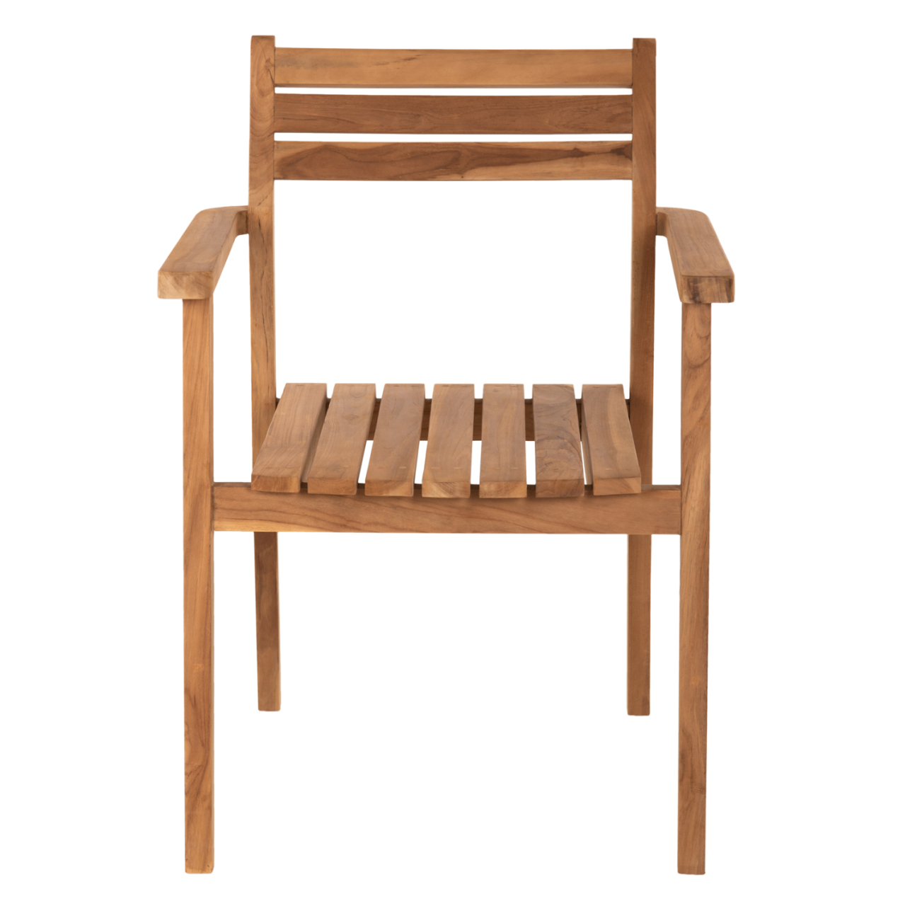 ARMCHAIR ERIETTA HM9534 TEAK WOOD IN NATURAL COLOR STACKABLE 60x54x87Hcm. [3]
