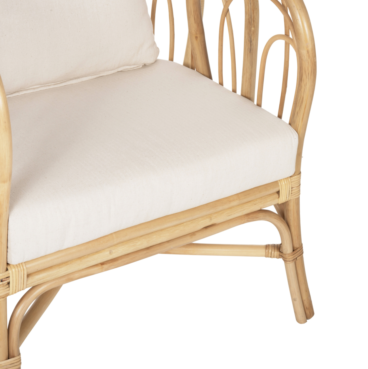 ARMCHAIR ESTOR HM9817 RATTAN IN NATURAL-WHITE CUSHION--B'RATED 78x75x92Hcm. [8]