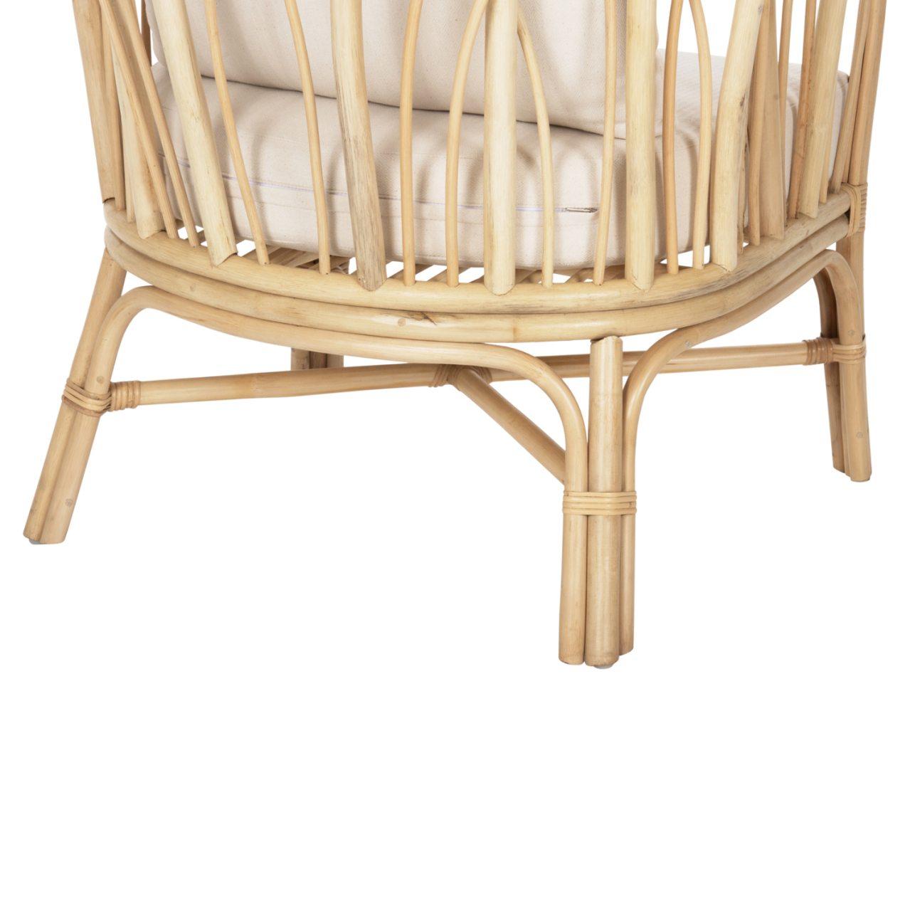 ARMCHAIR ESTOR HM9817 RATTAN IN NATURAL-WHITE CUSHION--B'RATED 78x75x92Hcm. [9]