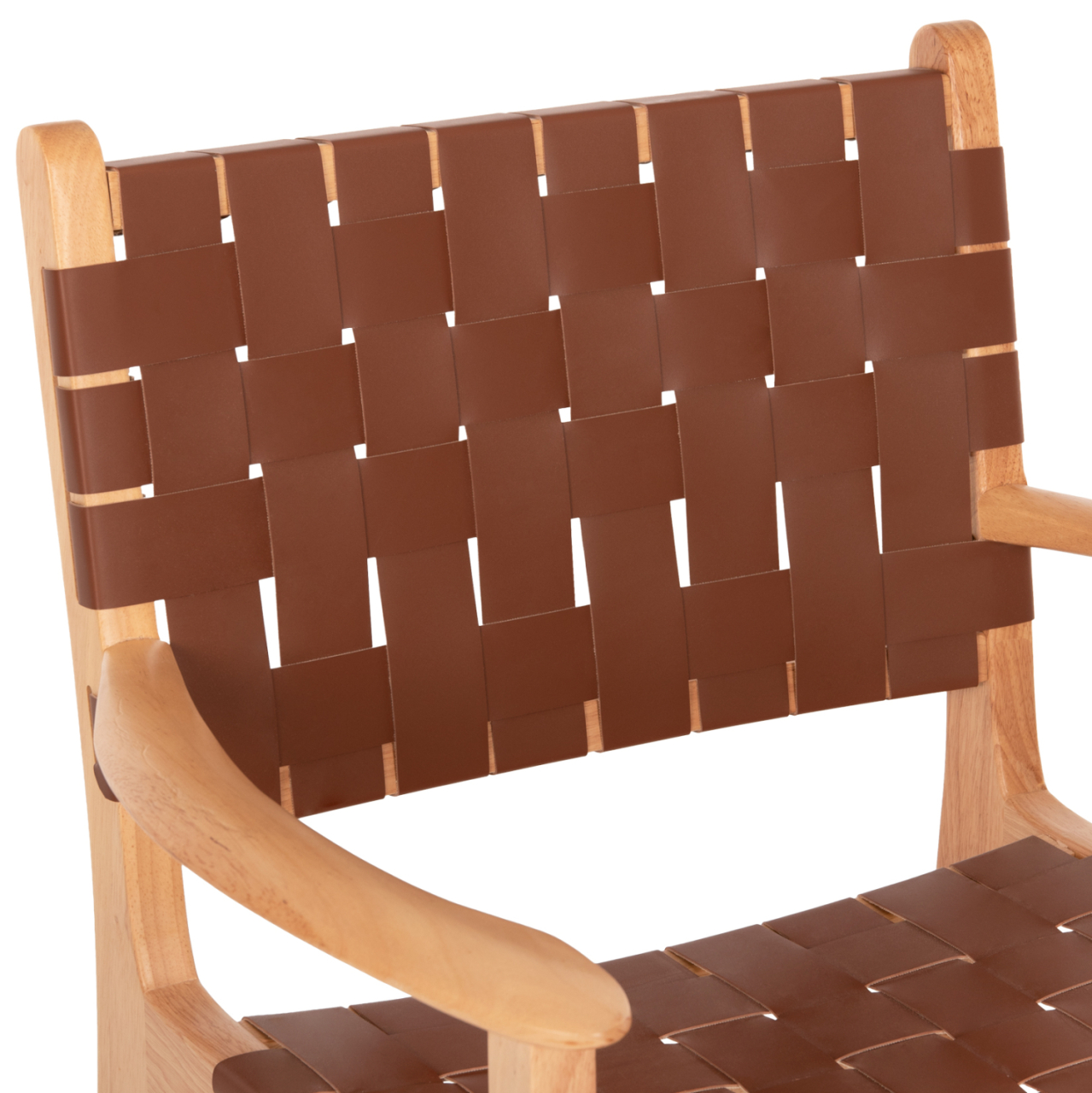 ARMCHAIR FELIPE HM9328.01 TOON WOOD PU LEATHER BROWN 62x59x86Hcm. [7]