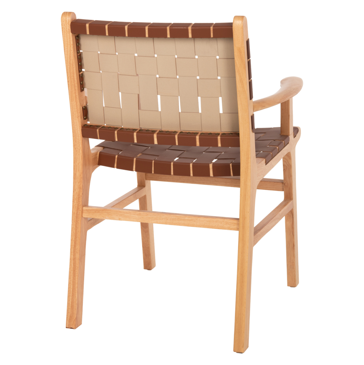 ARMCHAIR FELIPE HM9328.01 TOON WOOD PU LEATHER BROWN 62x59x86Hcm. [5]