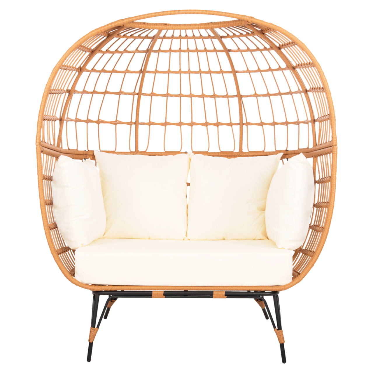 ARMCHAIR FOR TWO NEST TYPE RATTAN MIAMI HM5870.11 132.5x90x154H cm. [3]