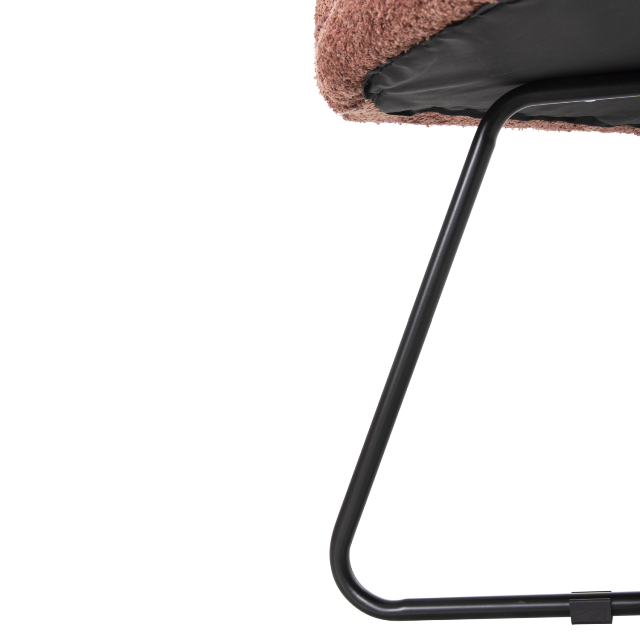 ARMCHAIR HARNIS HM9603.02 PINK BOUCLE-BLACK METAL BASE 59.5x64x77Hcm. [10]