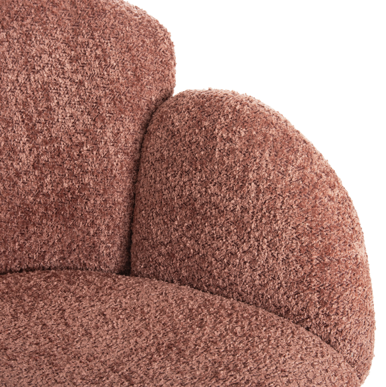 ARMCHAIR HARNIS HM9603.02 PINK BOUCLE-BLACK METAL BASE 59.5x64x77Hcm. [8]