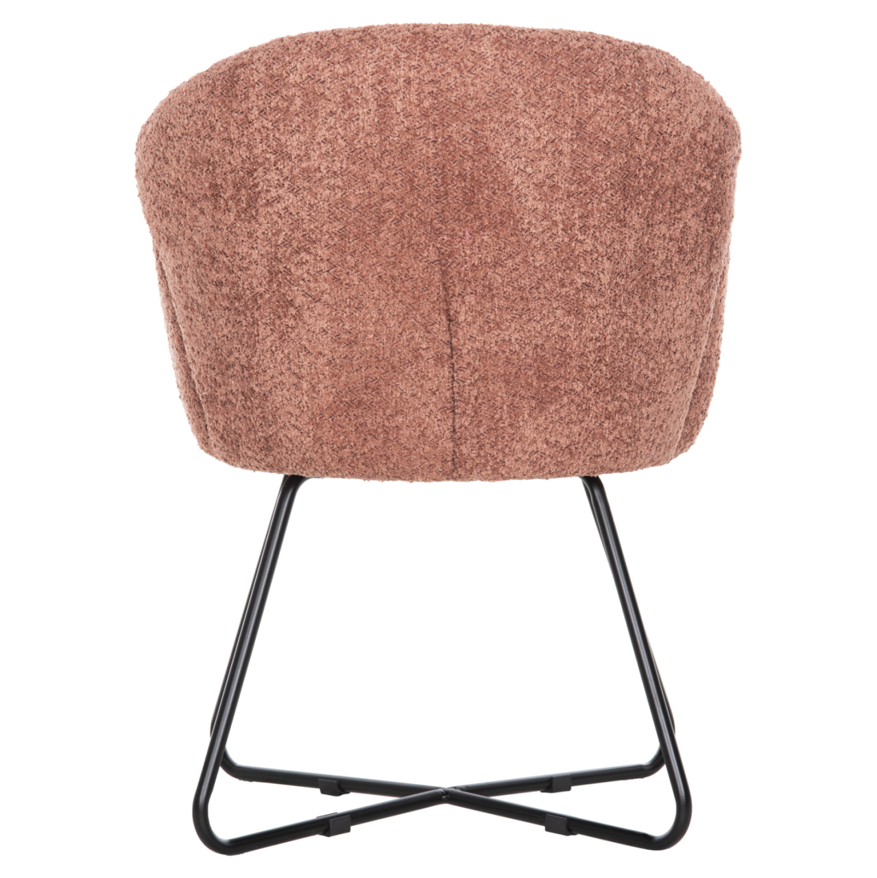 ARMCHAIR HARNIS HM9603.02 PINK BOUCLE-BLACK METAL BASE 59.5x64x77Hcm. [6]