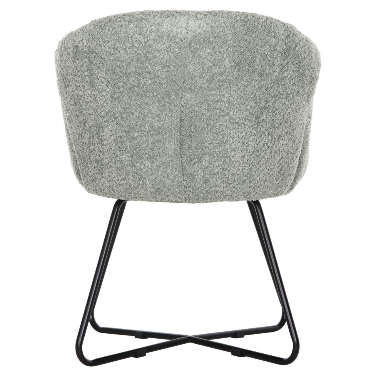 ARMCHAIR HARNIS HM9603.05 PISTACHIO GREEN BOUCLE-BLACK METAL BASE 59.5x64x77Hcm. [6]