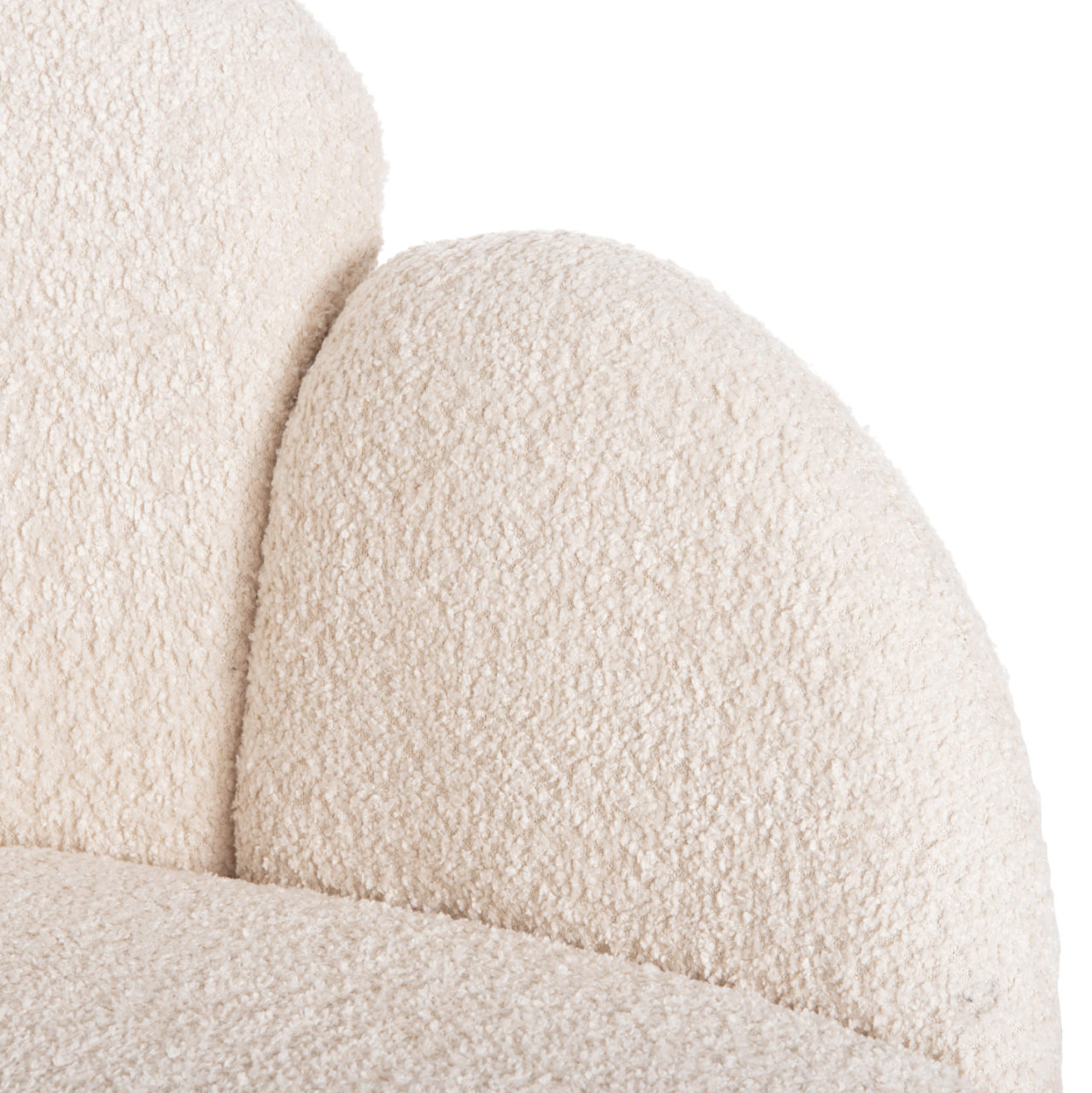 ARMCHAIR HARNIS HM9603.06 ECRU BOUCLE-BLACK METAL BASE 59.5x64x77 cm. [8]