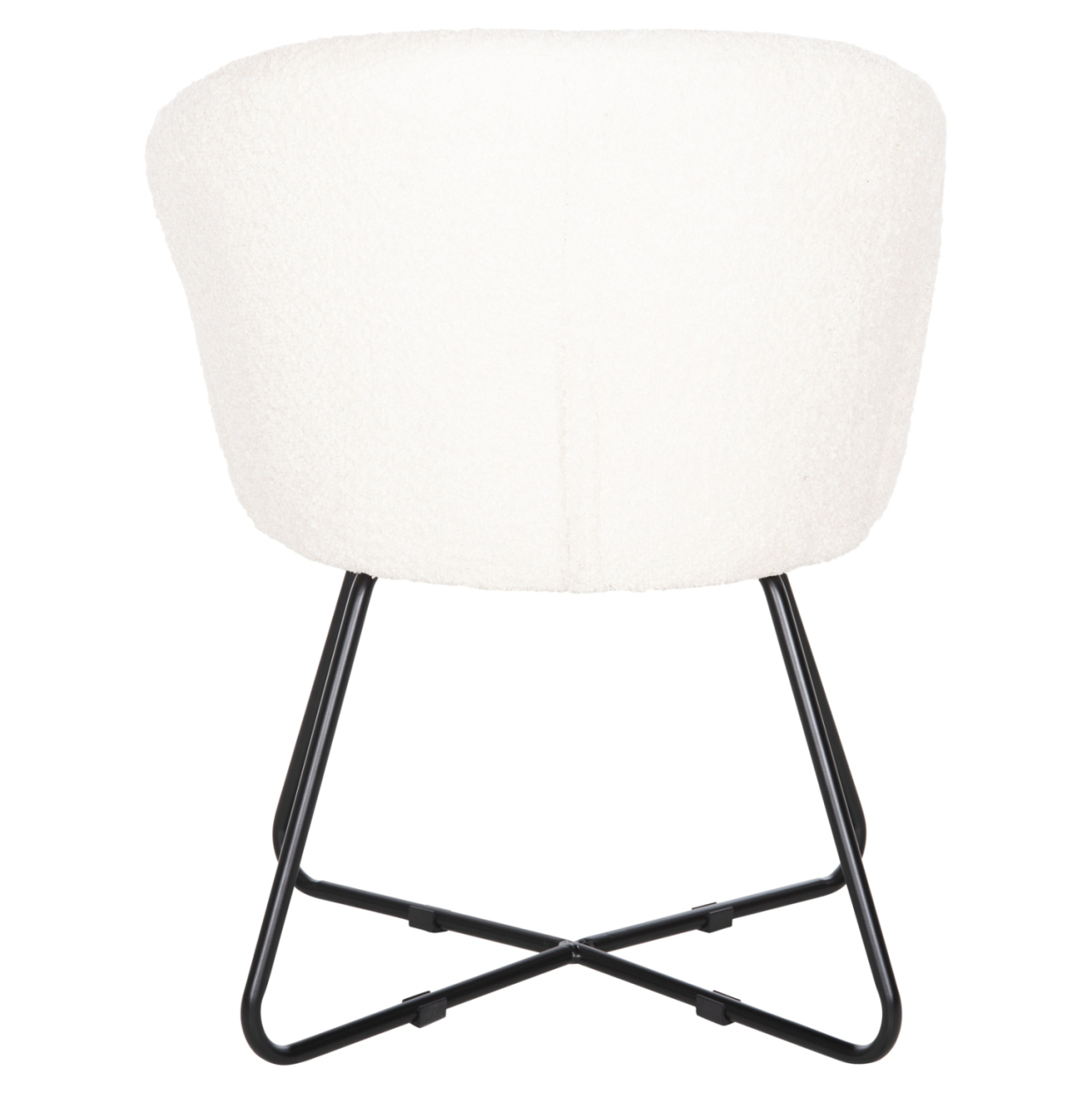 ARMCHAIR HARNIS HM9603.06 ECRU BOUCLE-BLACK METAL BASE 59.5x64x77 cm. [6]