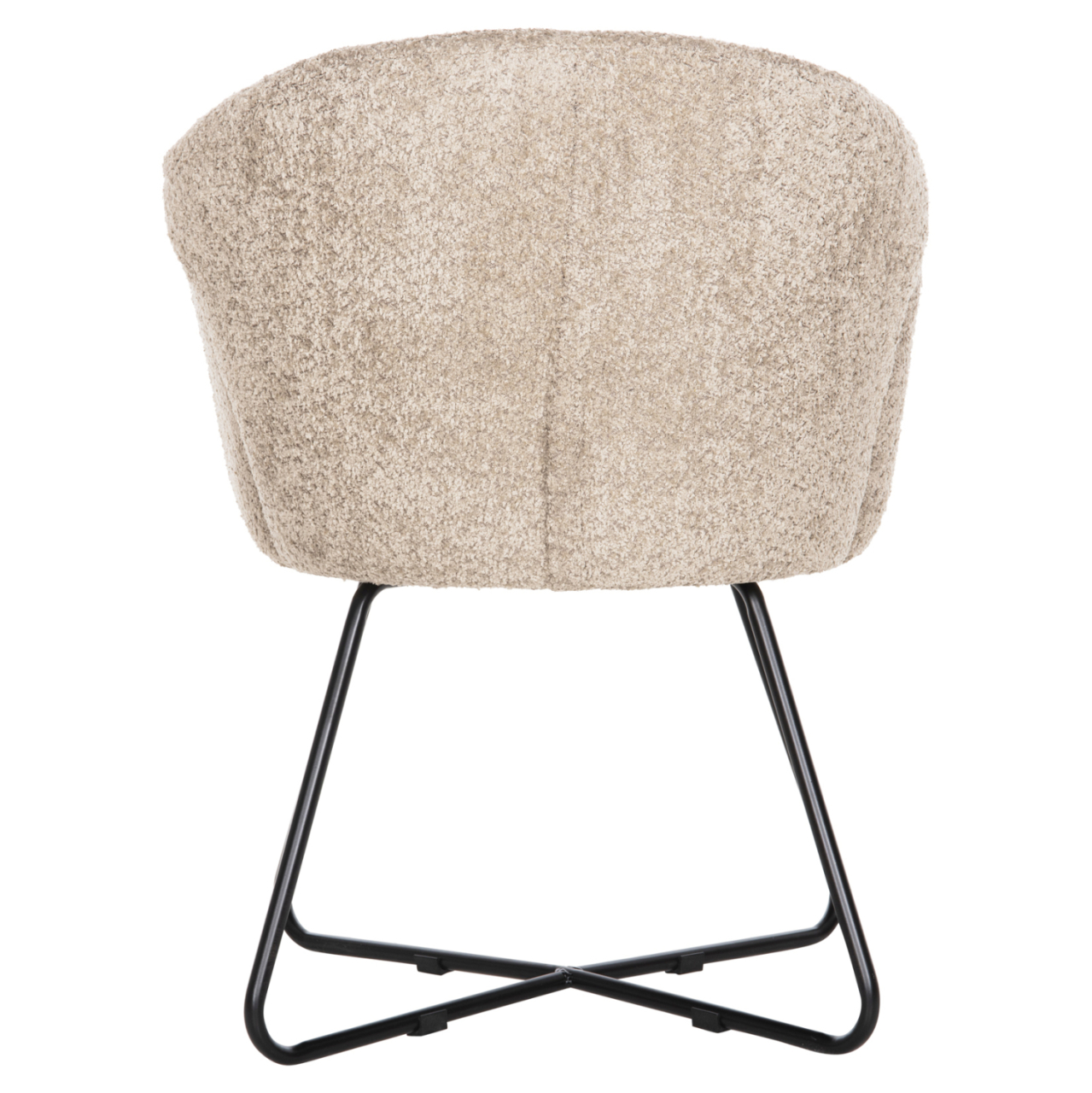 ARMCHAIR HARNIS HM9603.08 BEIGE BOUCLE-BLACK METAL BASE 59.5x64x77Hcm. [6]