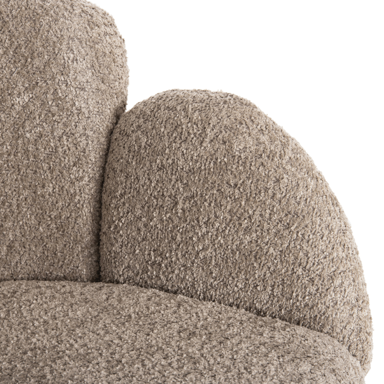 ARMCHAIR HARNIS HM9603.08 BEIGE BOUCLE-BLACK METAL BASE 59.5x64x77Hcm. [8]