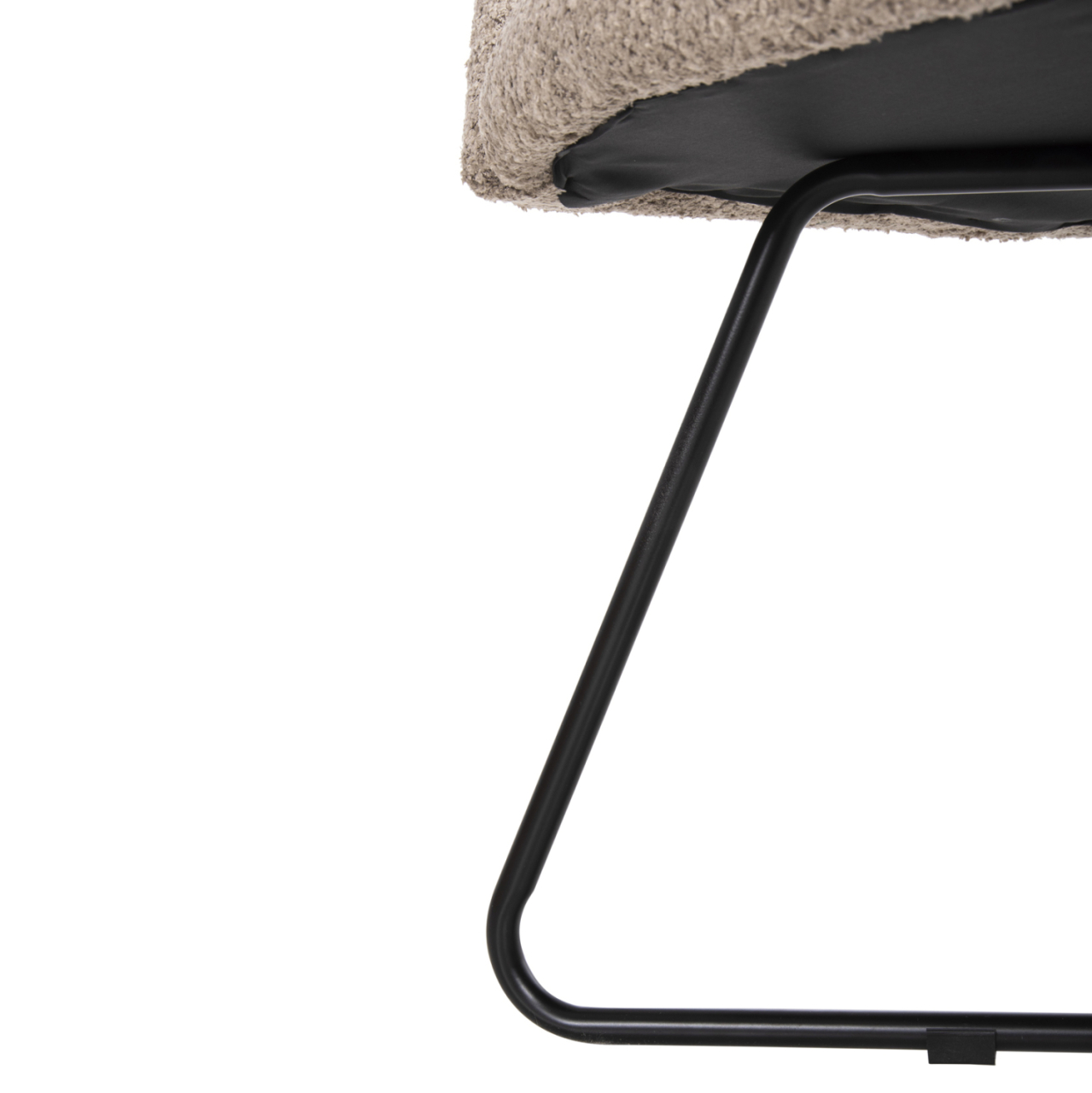 ARMCHAIR HARNIS HM9603.08 BEIGE BOUCLE-BLACK METAL BASE 59.5x64x77Hcm. [10]