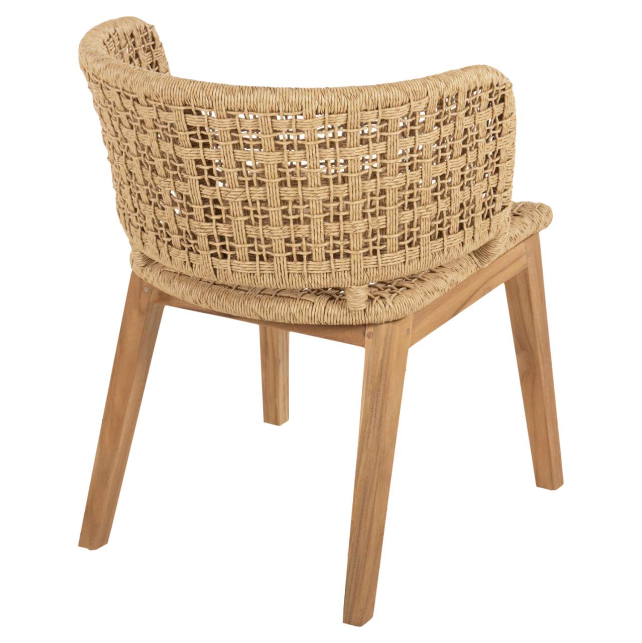 ARMCHAIR INDOORS FARLEY HM9827 TEAK WOOD-SYNTHETIC ROPE-NATURAL COLOR 58x59x72Hcm. [5]