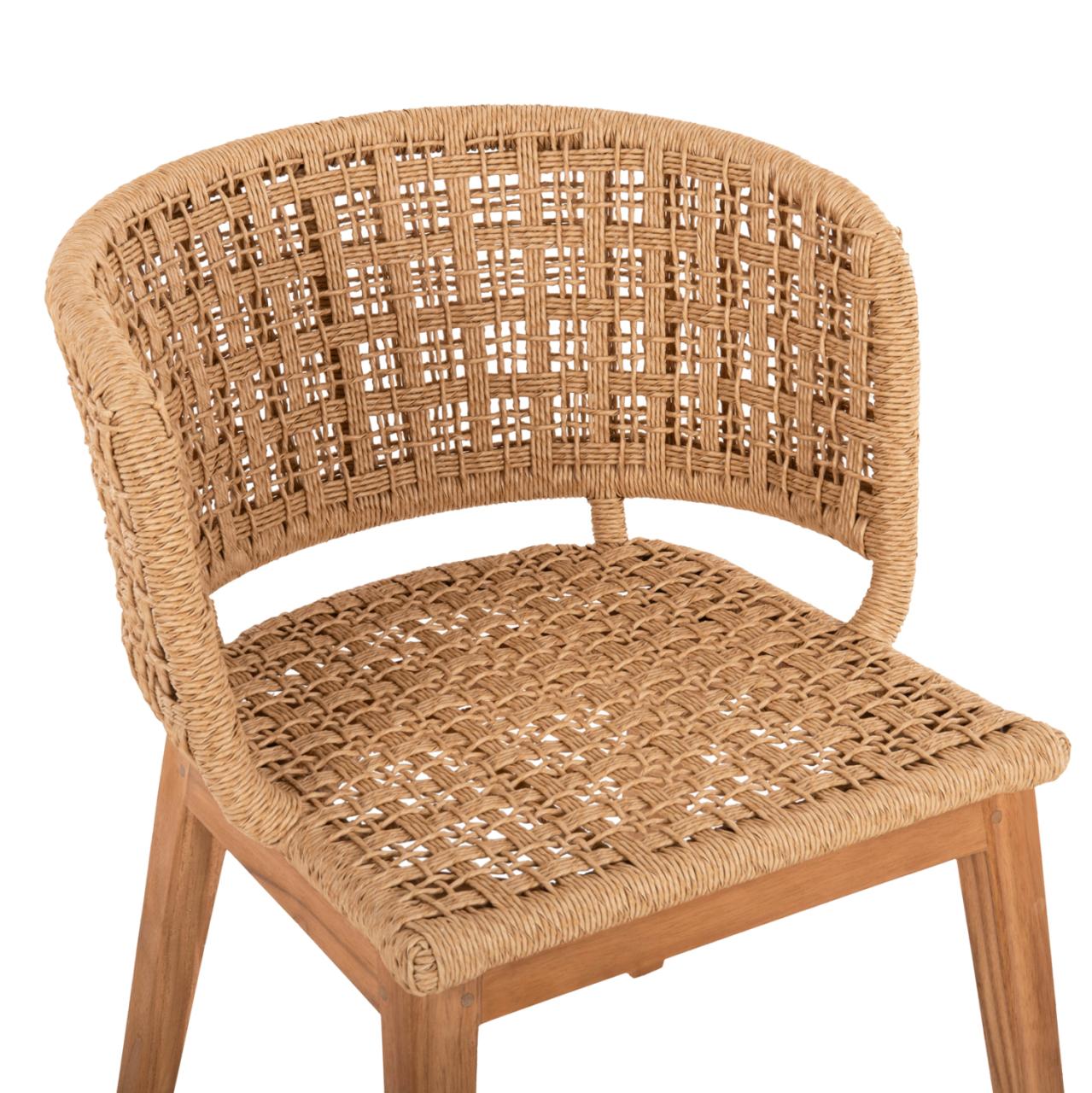 ARMCHAIR INDOORS FARLEY HM9827 TEAK WOOD-SYNTHETIC ROPE-NATURAL COLOR 58x59x72Hcm. [7]