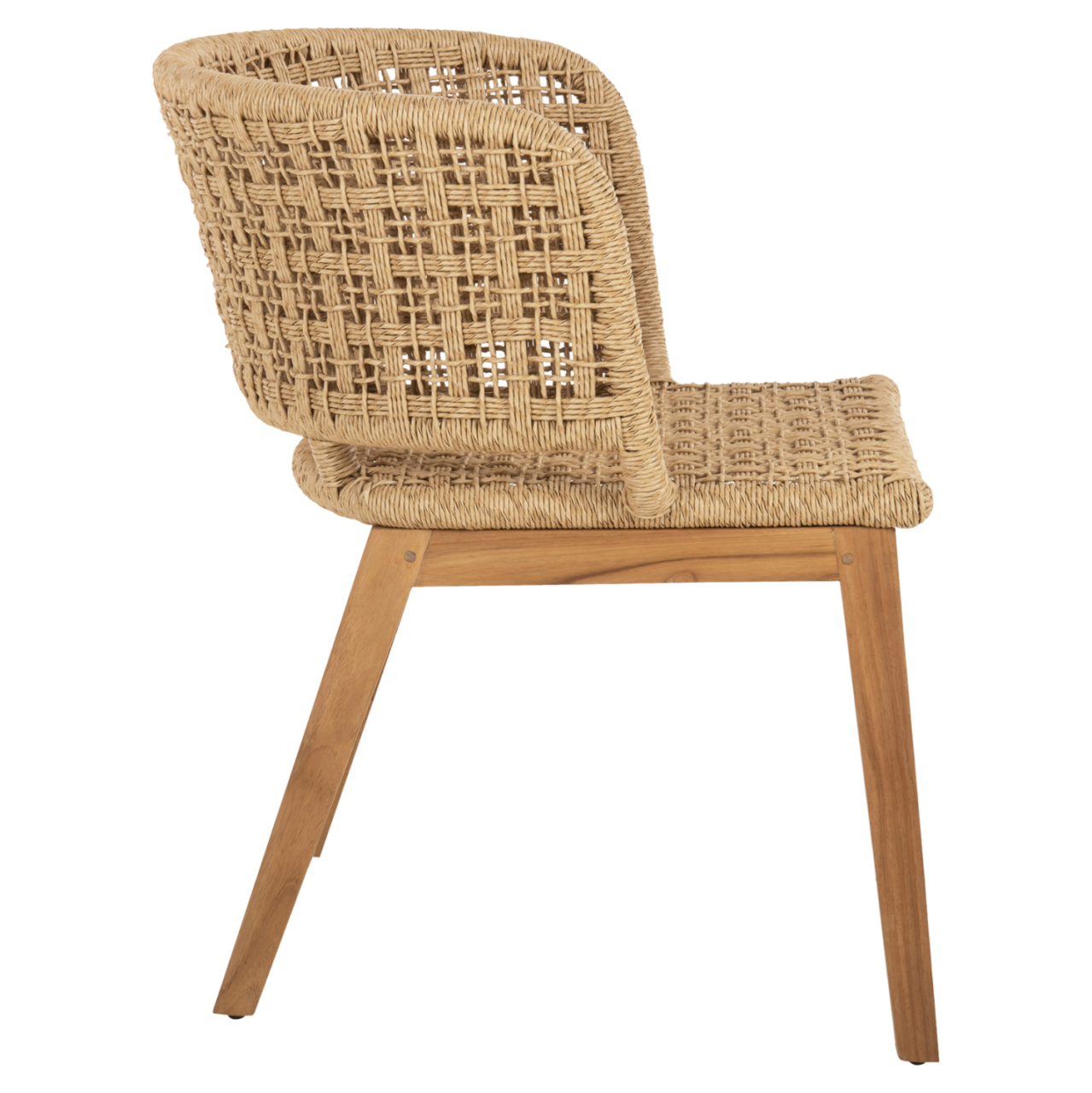 ARMCHAIR INDOORS FARLEY HM9827 TEAK WOOD-SYNTHETIC ROPE-NATURAL COLOR 58x59x72Hcm. [4]