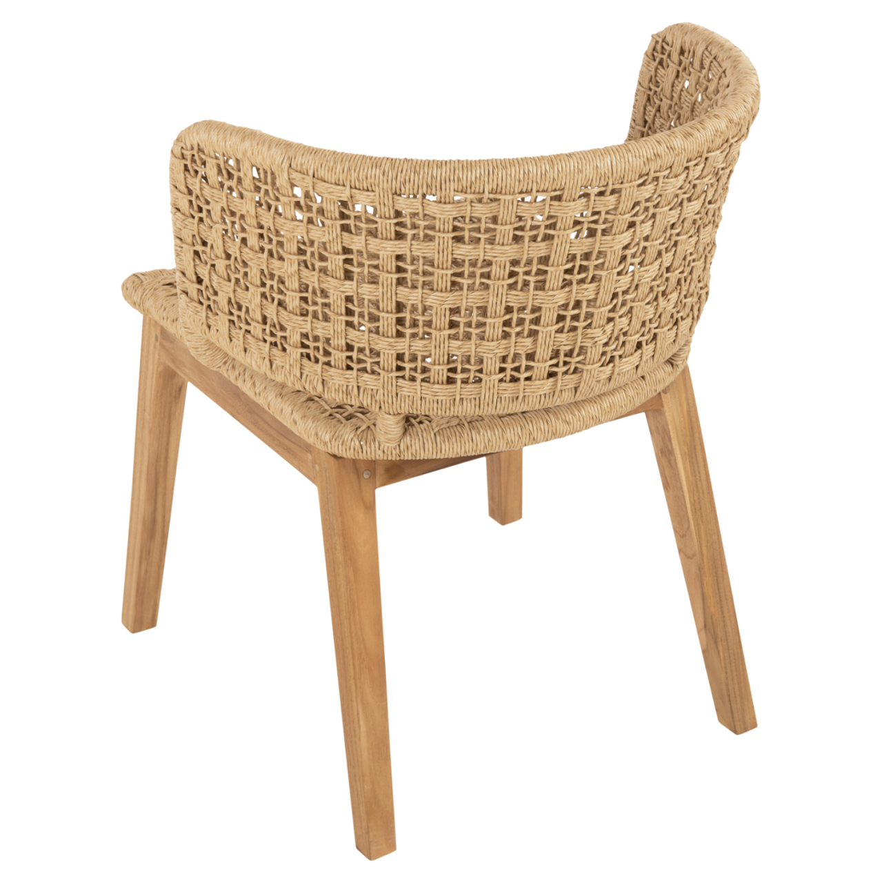 ARMCHAIR INDOORS FARLEY HM9827 TEAK WOOD-SYNTHETIC ROPE-NATURAL COLOR 58x59x72Hcm. [10]