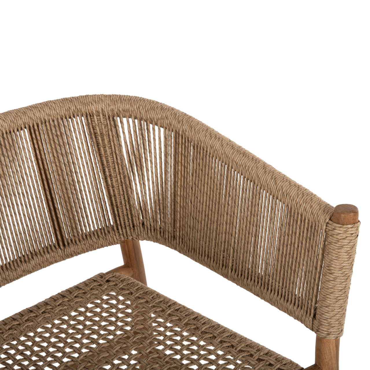 ARMCHAIR IRVINE HM9822 TEAK WOOD-SYNTHETIC ROPE IN NATURAL COLOR 64x56x76Hcm. [8]