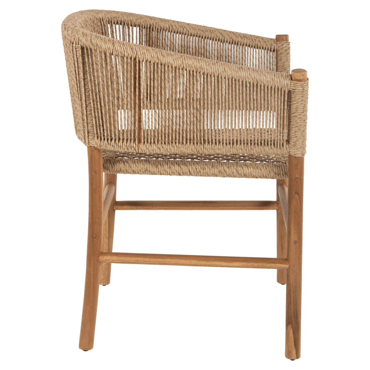 ARMCHAIR IRVINE HM9822 TEAK WOOD-SYNTHETIC ROPE IN NATURAL COLOR 64x56x76Hcm. [4]